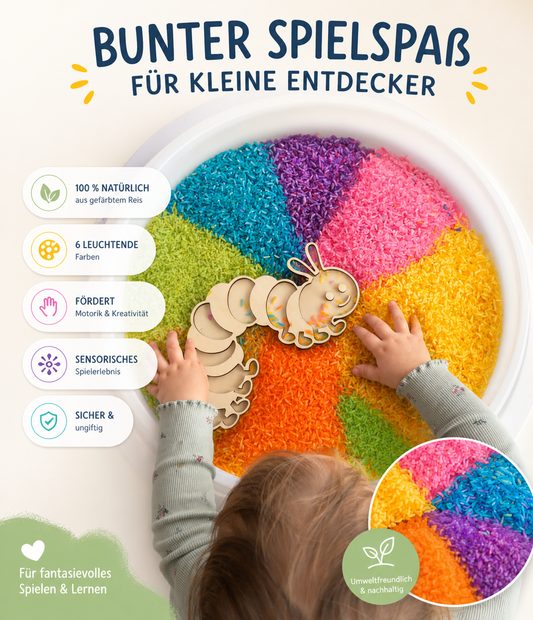 Sensorikschale Set– Bunte Raupe