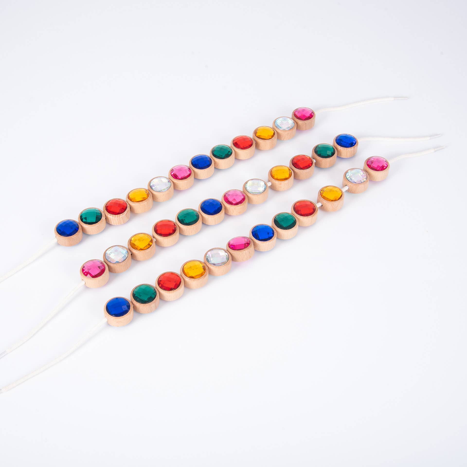 Tickit Holzkordel-Perlen in Juwelenoptik - A-Kids