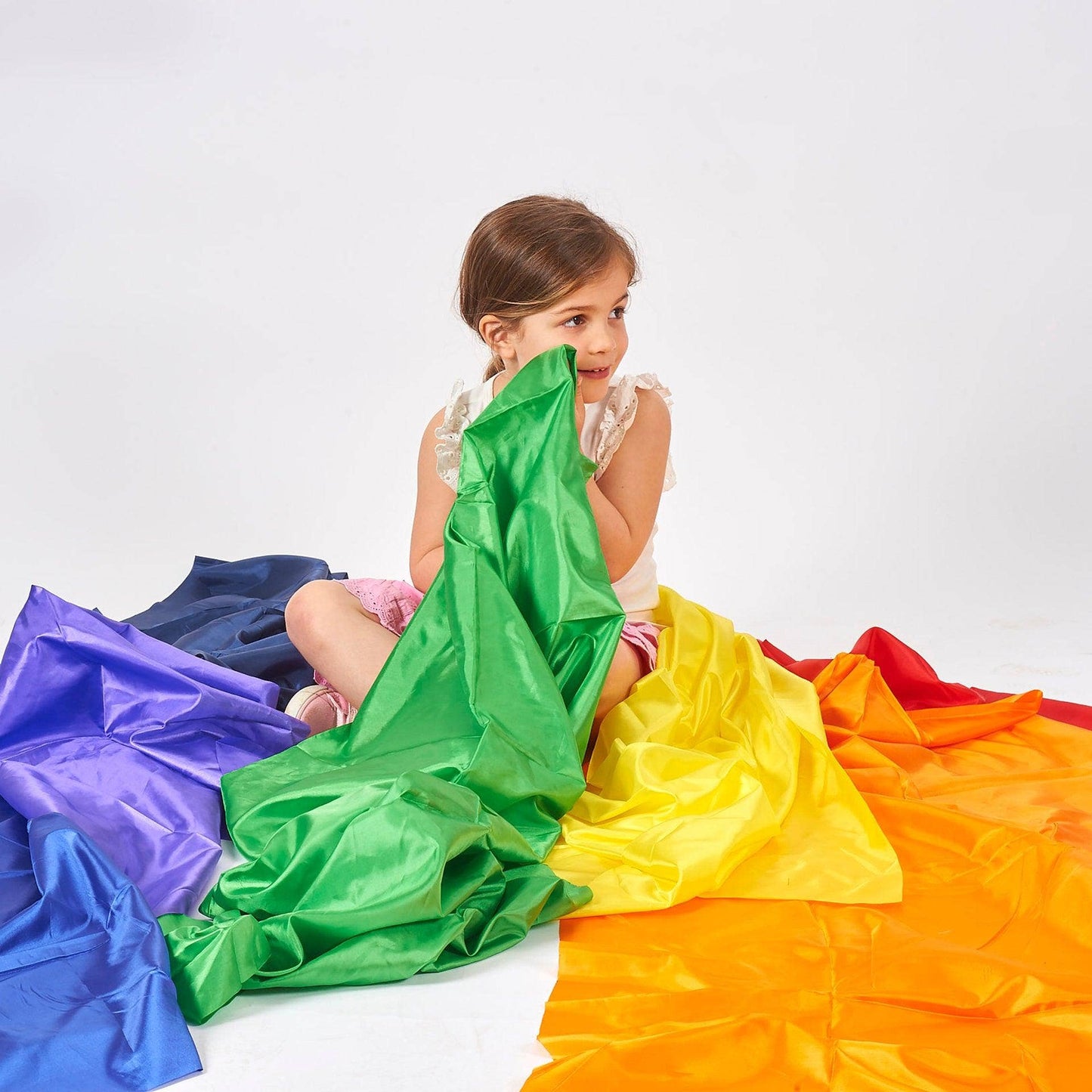 Regenbogen Habutae Stoff - 7er Pack - A-Kids