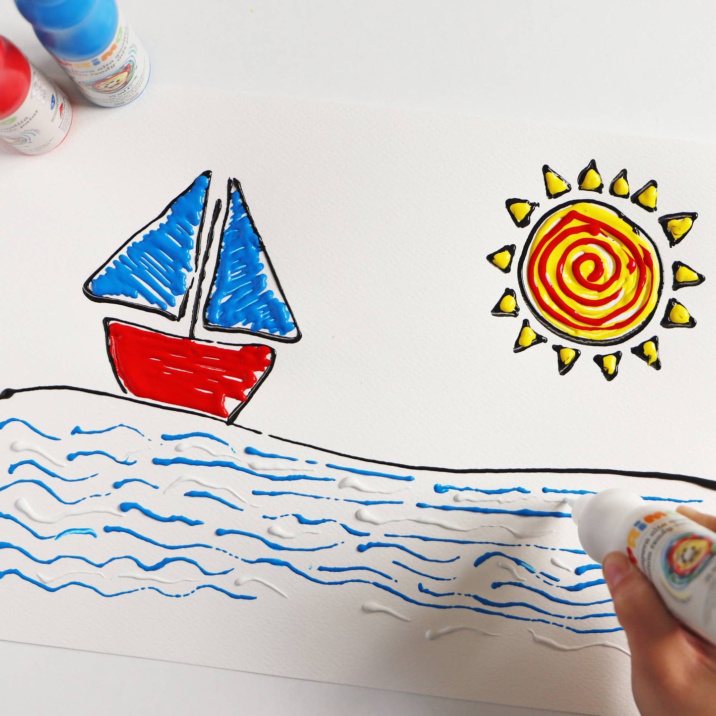 Malen in 3D - Eine neue Art des Malens, 6 Farben