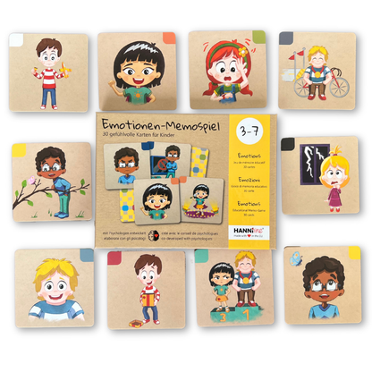 Emotionen-Memospiel (3-7 Jahre) | 30 gefühlvolle Karten - A-Kids