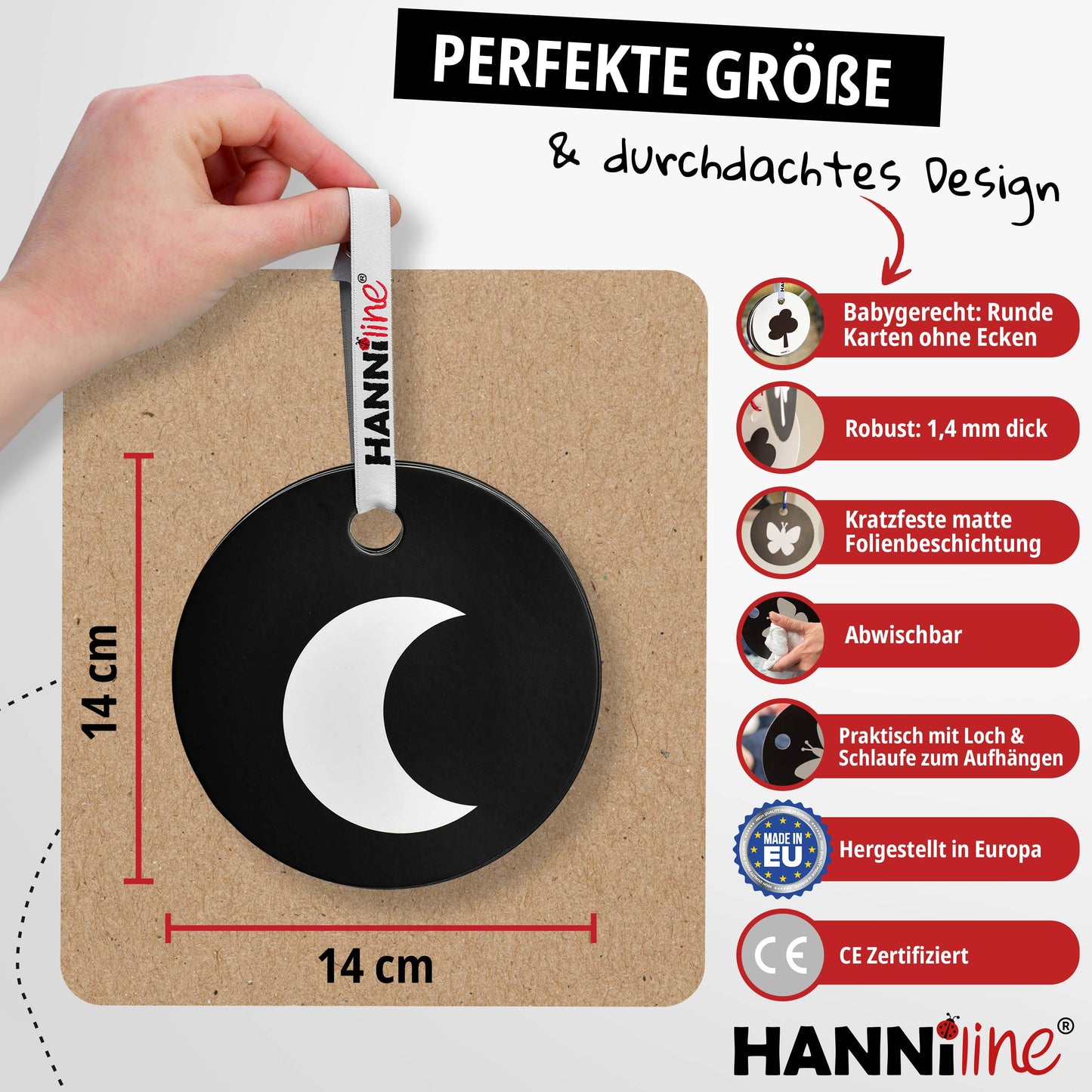 Kontrastkarten ab dem 1. Lebensmonat | Geburtsgeschenk - A-Kids