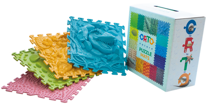 Sensomotorische Massage-Puzzlematte – Set „Soft Pastel“