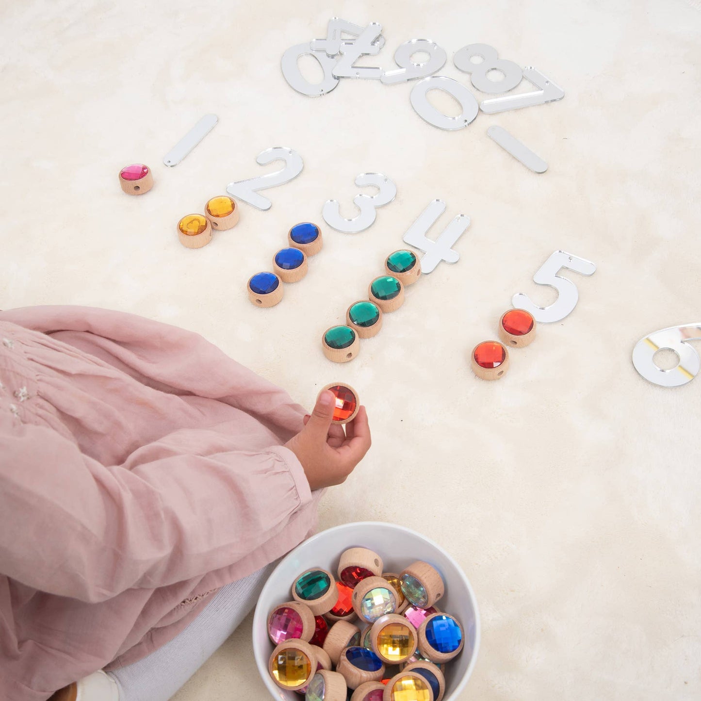 Tickit Holzkordel-Perlen in Juwelenoptik - A-Kids