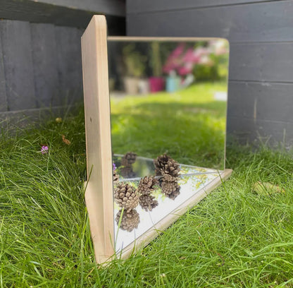 4-Wege-Spiegel aus Holz
