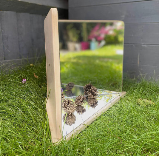 4-Wege-Spiegel aus Holz