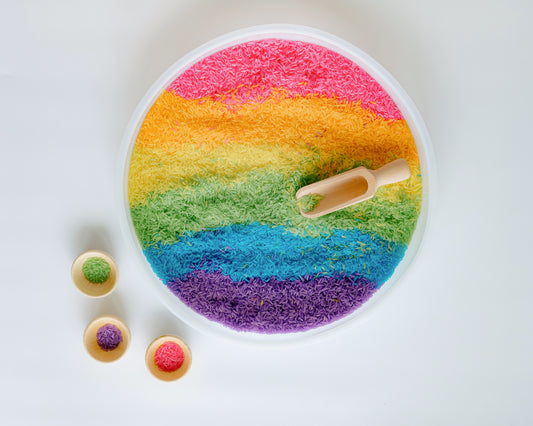 Füllung - 6 Farben Reis inkl. 3 Schälchen und Schaufel