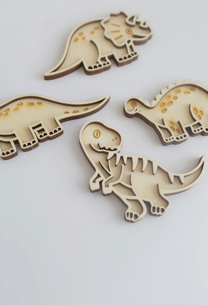 Spieltablett aus Holz - Dinos - A-Kids