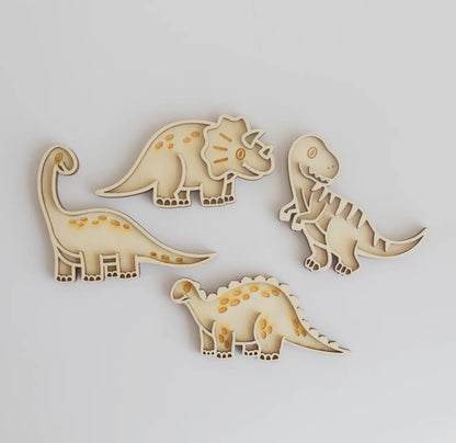 Spieltablett aus Holz - Dinos - A-Kids