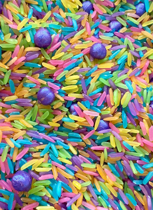 Sensorik Regenbogen Reis – Füllmaterial