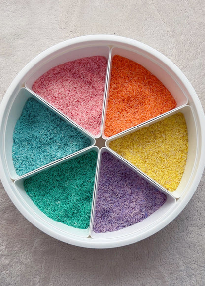 6 Farben Reis in Pastell