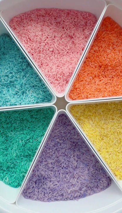 6 Farben Reis in Pastell