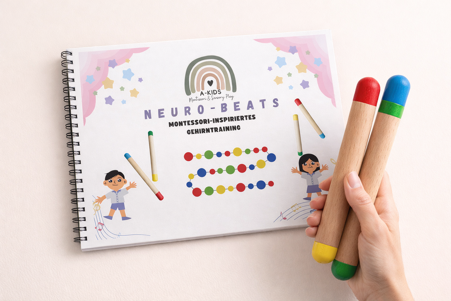 Neuro-Beats Gehirntraining Stäbchen - A-Kids