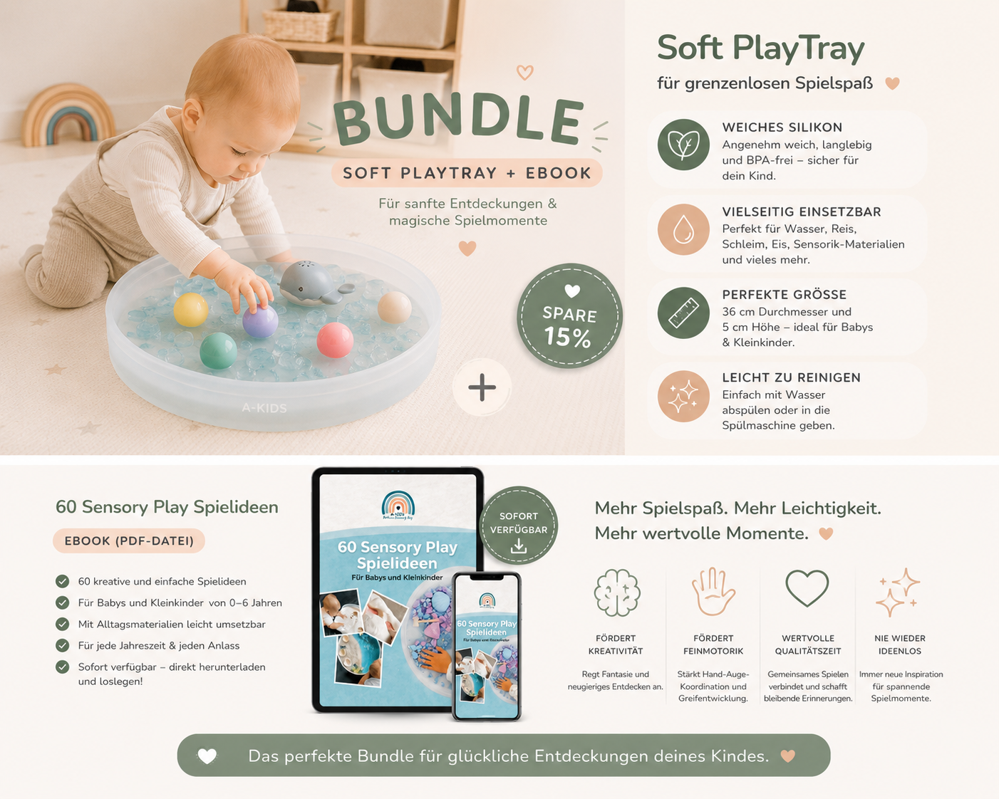 Soft PlayTray + E-Book - A-Kids