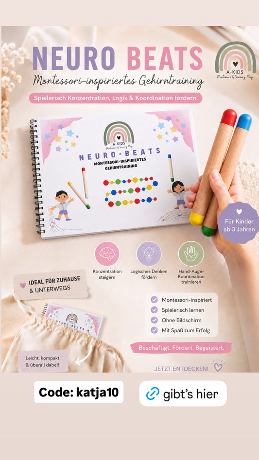 Neuro-Beats Gehirntraining Stäbchen - A-Kids