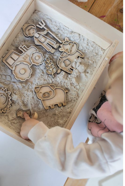 Spieltablett Miniset - Bauernhoftiere - A-Kids