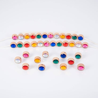 Tickit Holzkordel-Perlen in Juwelenoptik - A-Kids