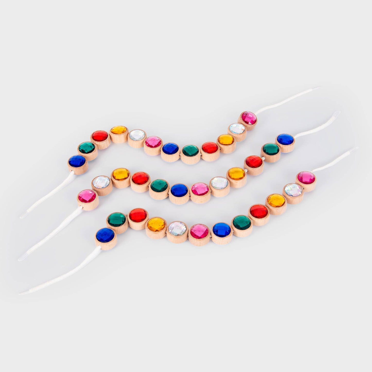 Tickit Holzkordel-Perlen in Juwelenoptik - A-Kids