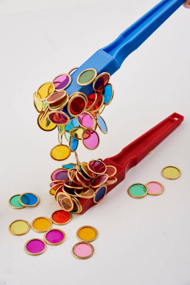 Set mit magnetischen Zauberstäben und bunten Spielmarken - A-Kids