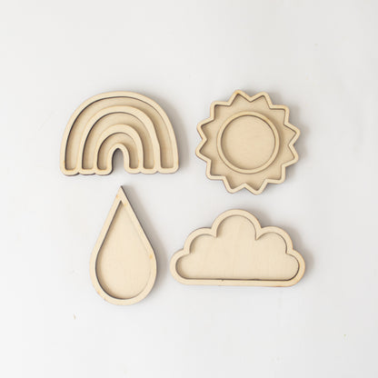 Spieltablett aus Holz - Wetter - A-Kids