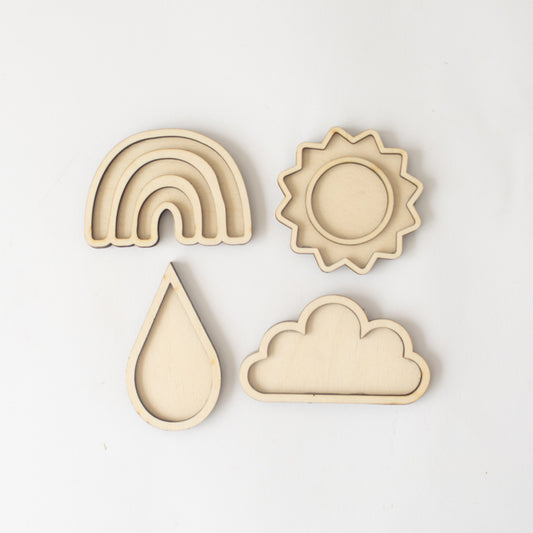 Spieltablett aus Holz - Wetter - A-Kids